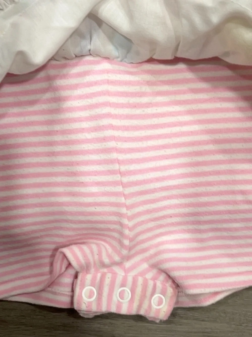 VTG 80s Baby Togs Pastel Balloon Romper Dress 12M First Birthday Pink Striped